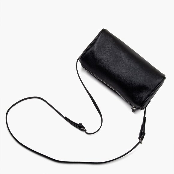 🆕Women Black Premium Full Grained Leather Crossbody Adjustable Strap Bag - Picture 5 of 10